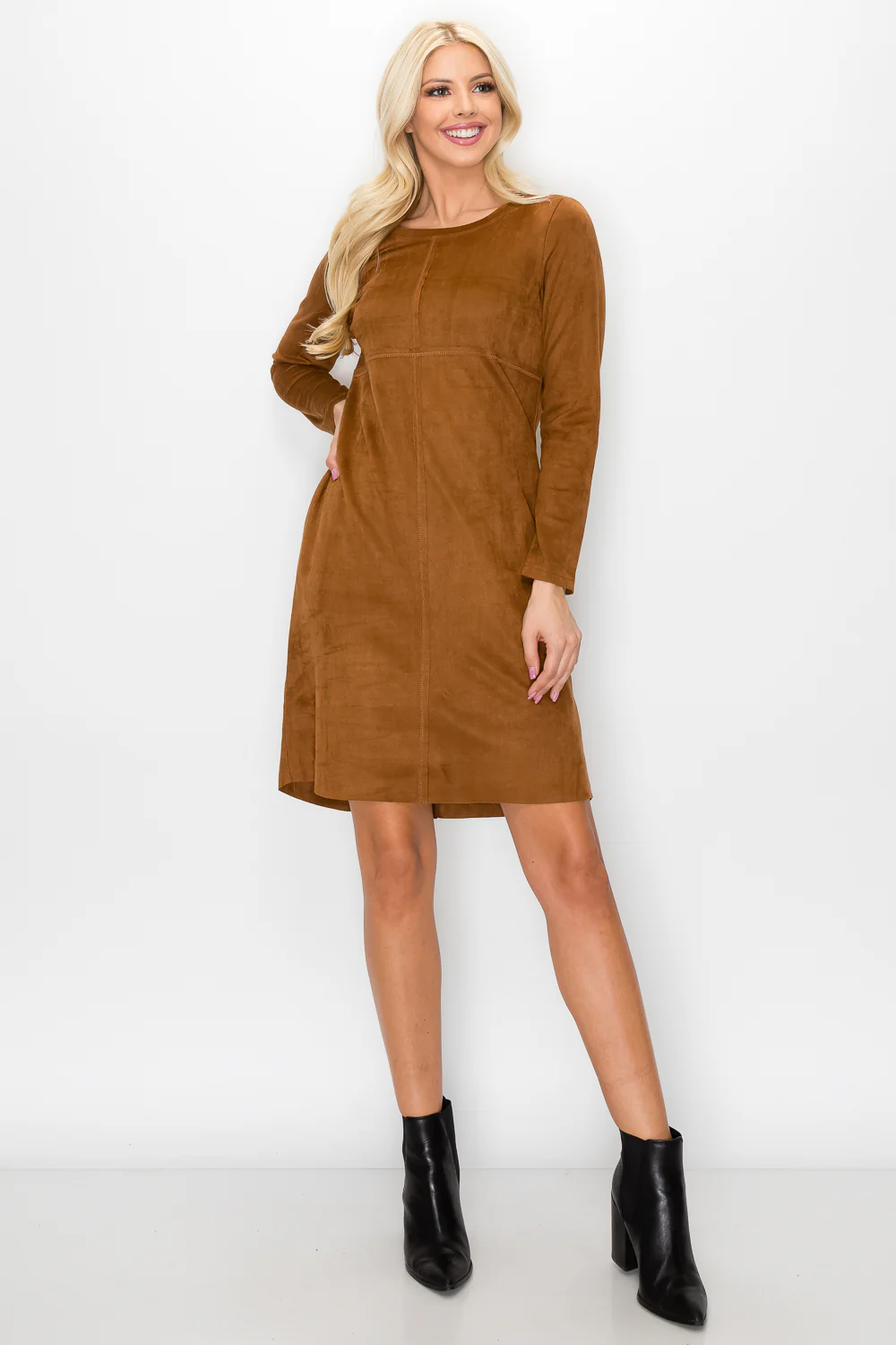 Aurora Suede Round Neck with Pockets - Image 5
