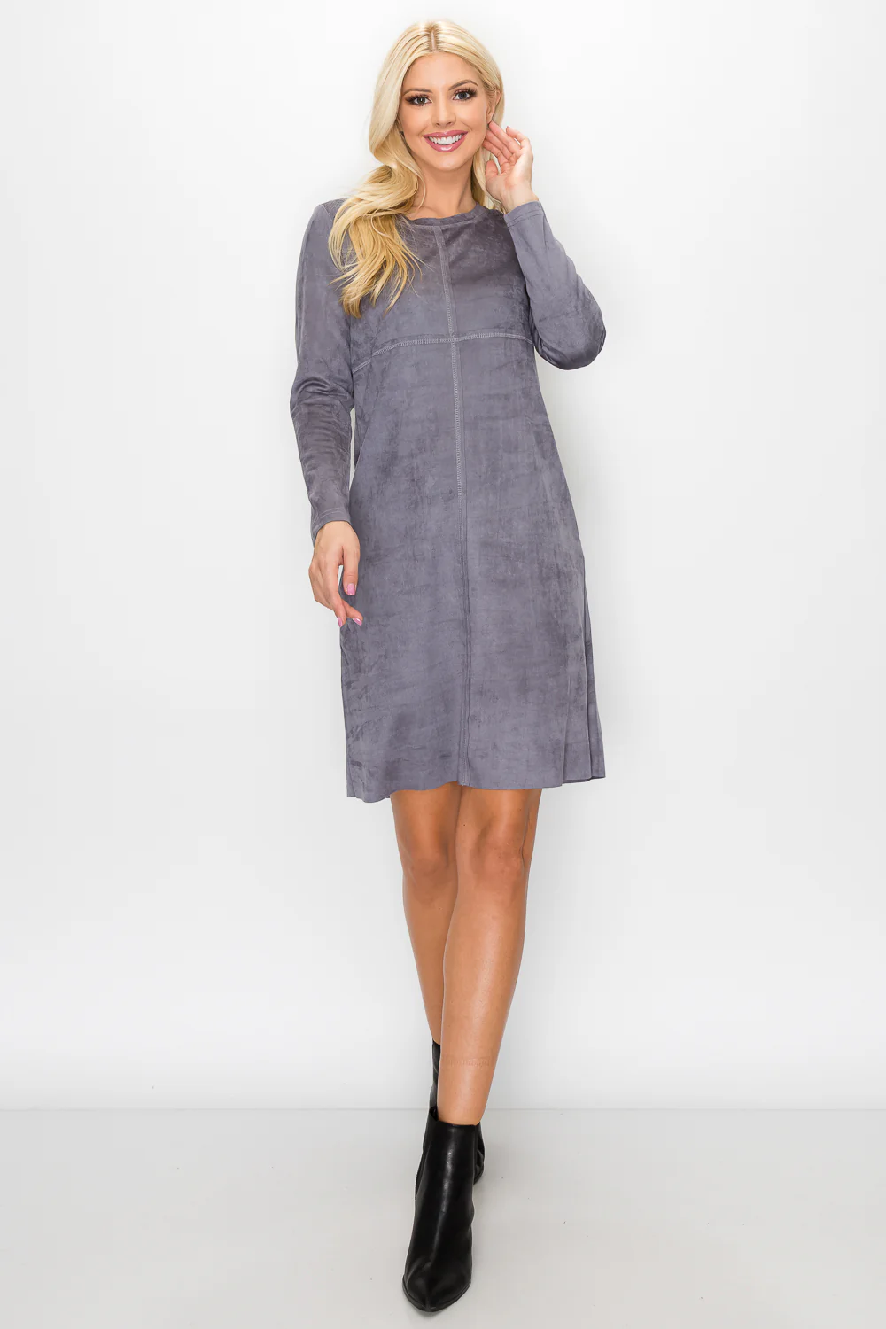 Aurora Suede Round Neck with Pockets - Image 7