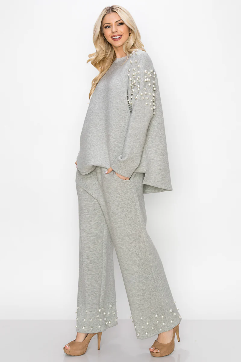 Fiona Stretch French Scuba Pearl Top - Image 22