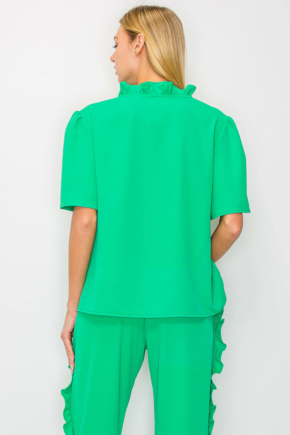 Jess Woven Ruffle Top - Image 3