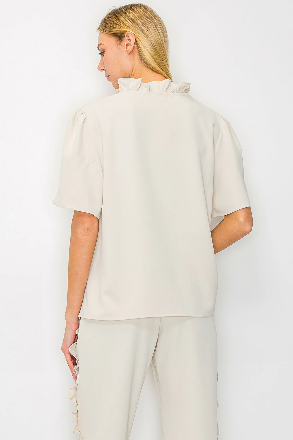 Jess Woven Ruffle Top - Image 7