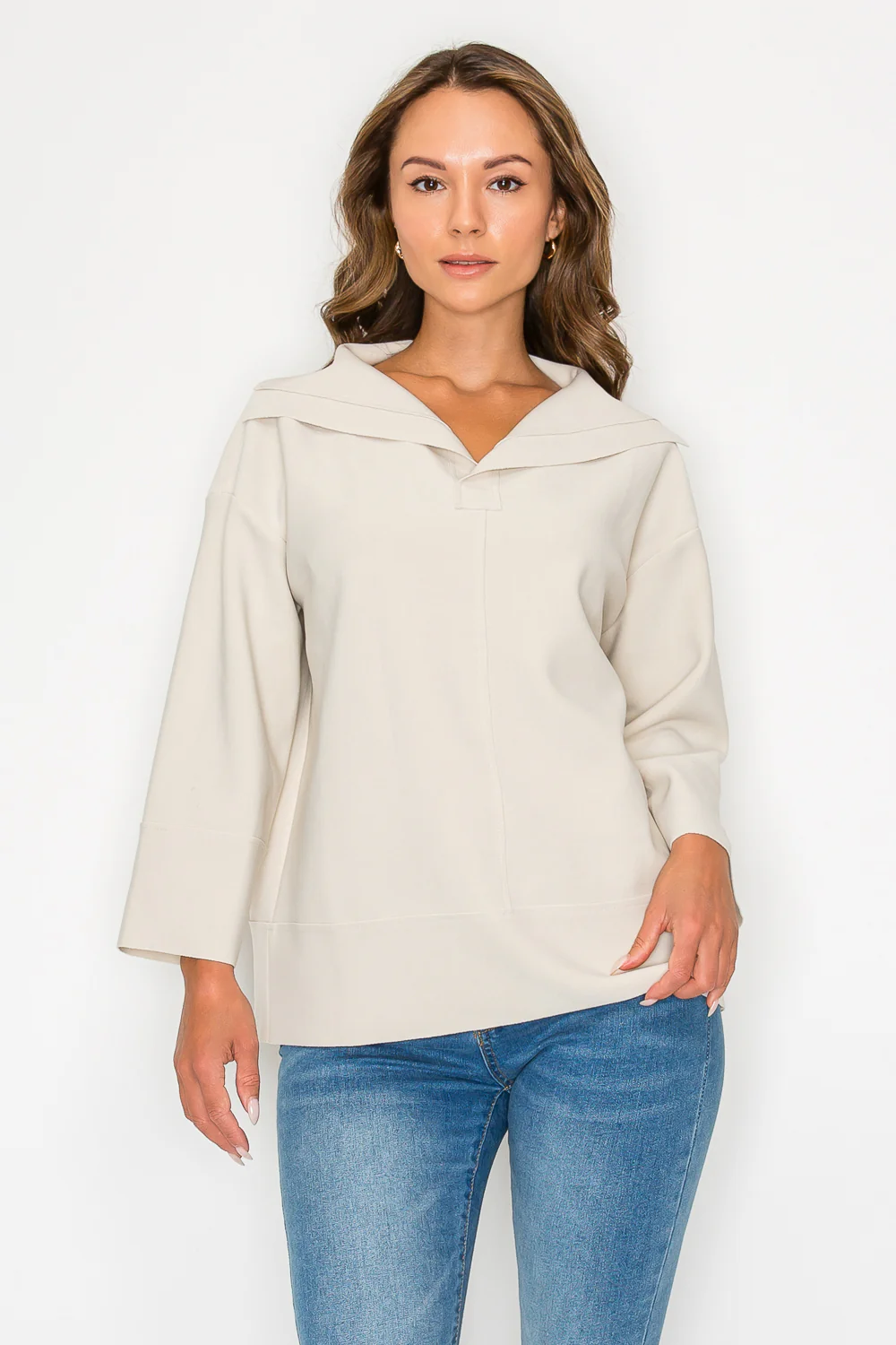 Kourtney Stretch Crepe Knit Top - Image 10