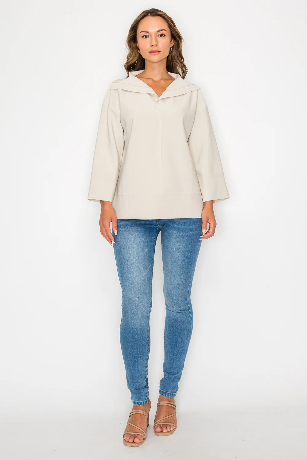 Kourtney Stretch Crepe Knit Top - Image 11