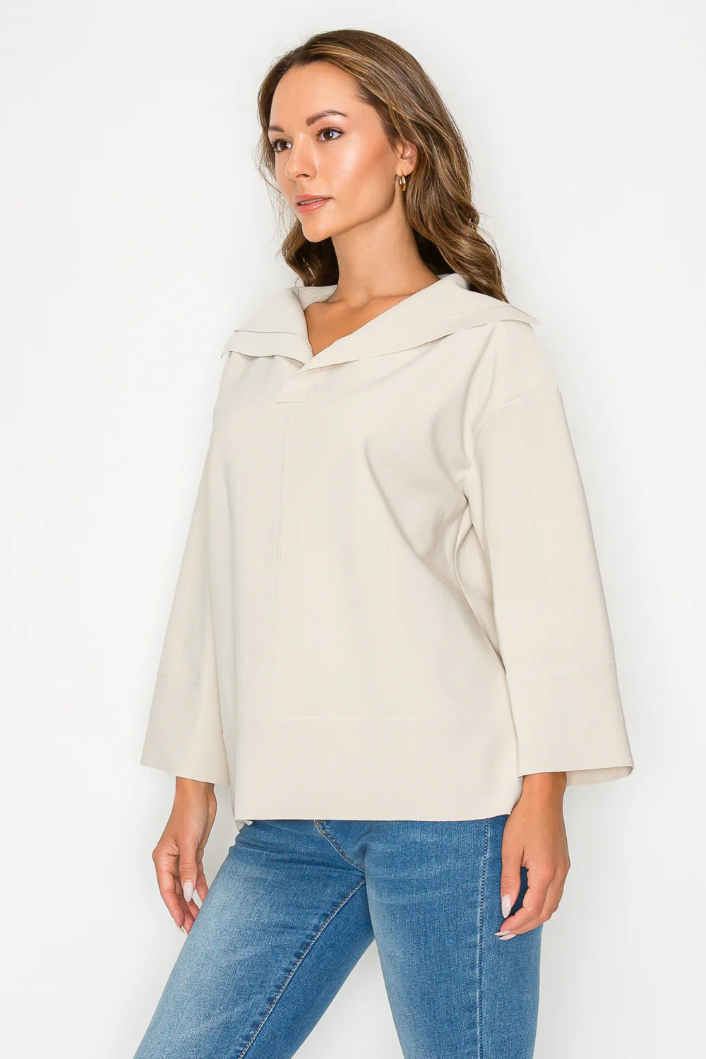 Kourtney Stretch Crepe Knit Top - Image 12