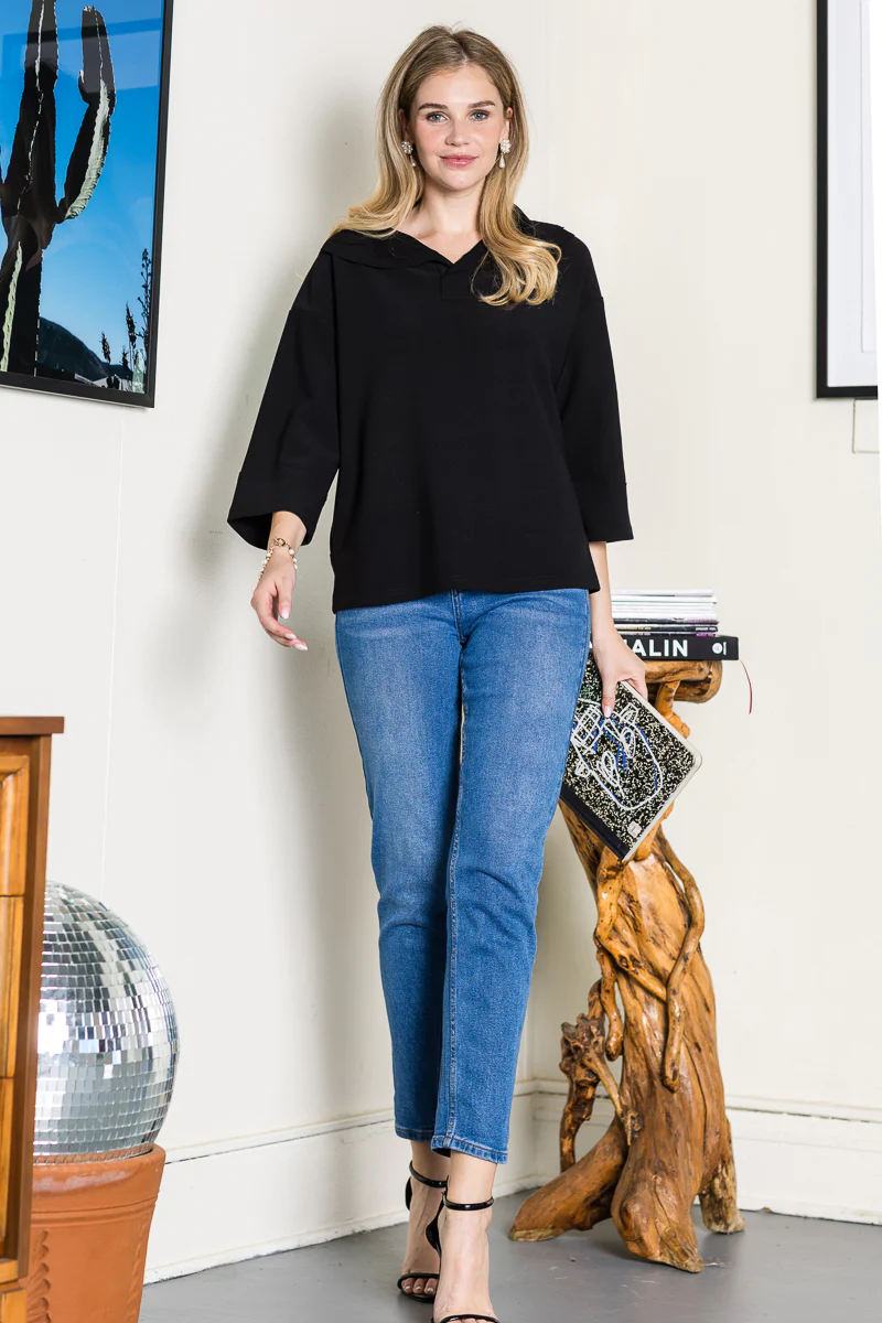 Kourtney Stretch Crepe Knit Top - Image 15