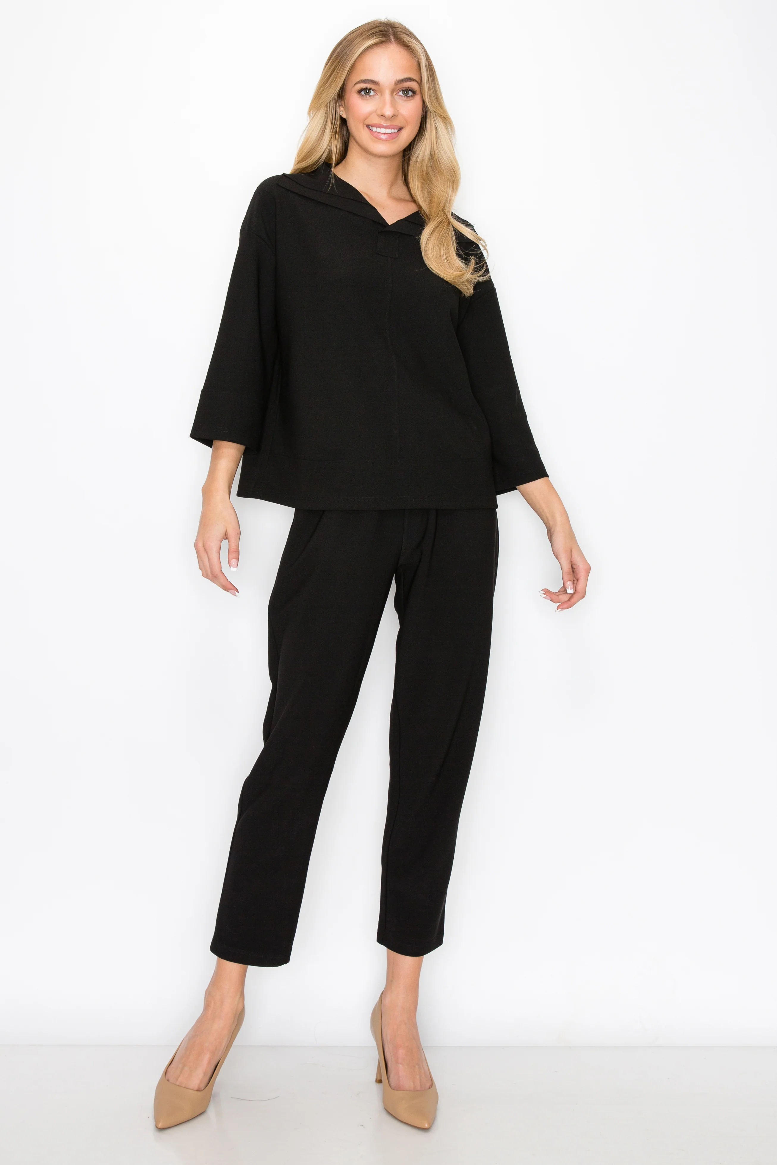 Kourtney Stretch Crepe Knit Top - Image 19