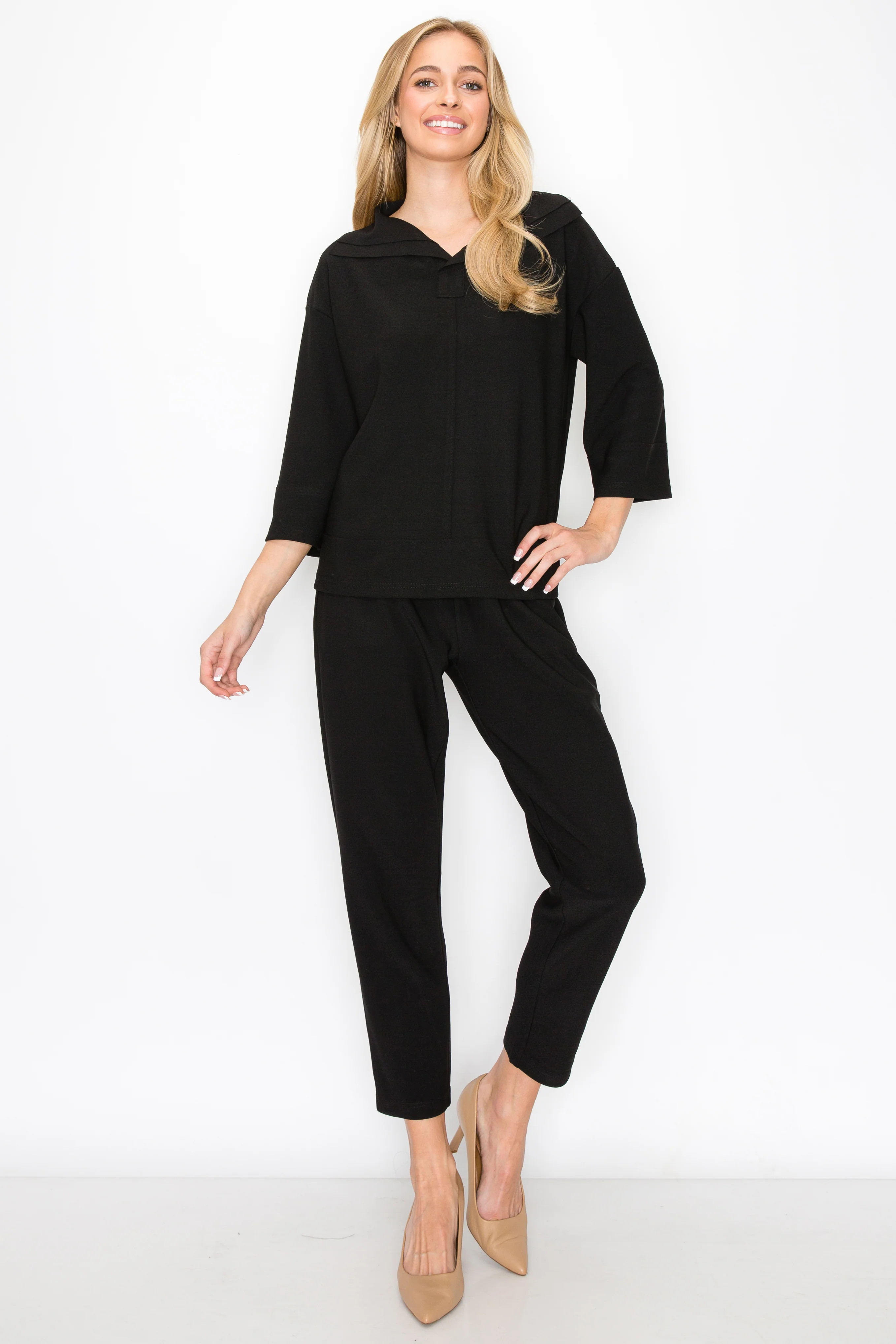 Kourtney Stretch Crepe Knit Top - Image 20