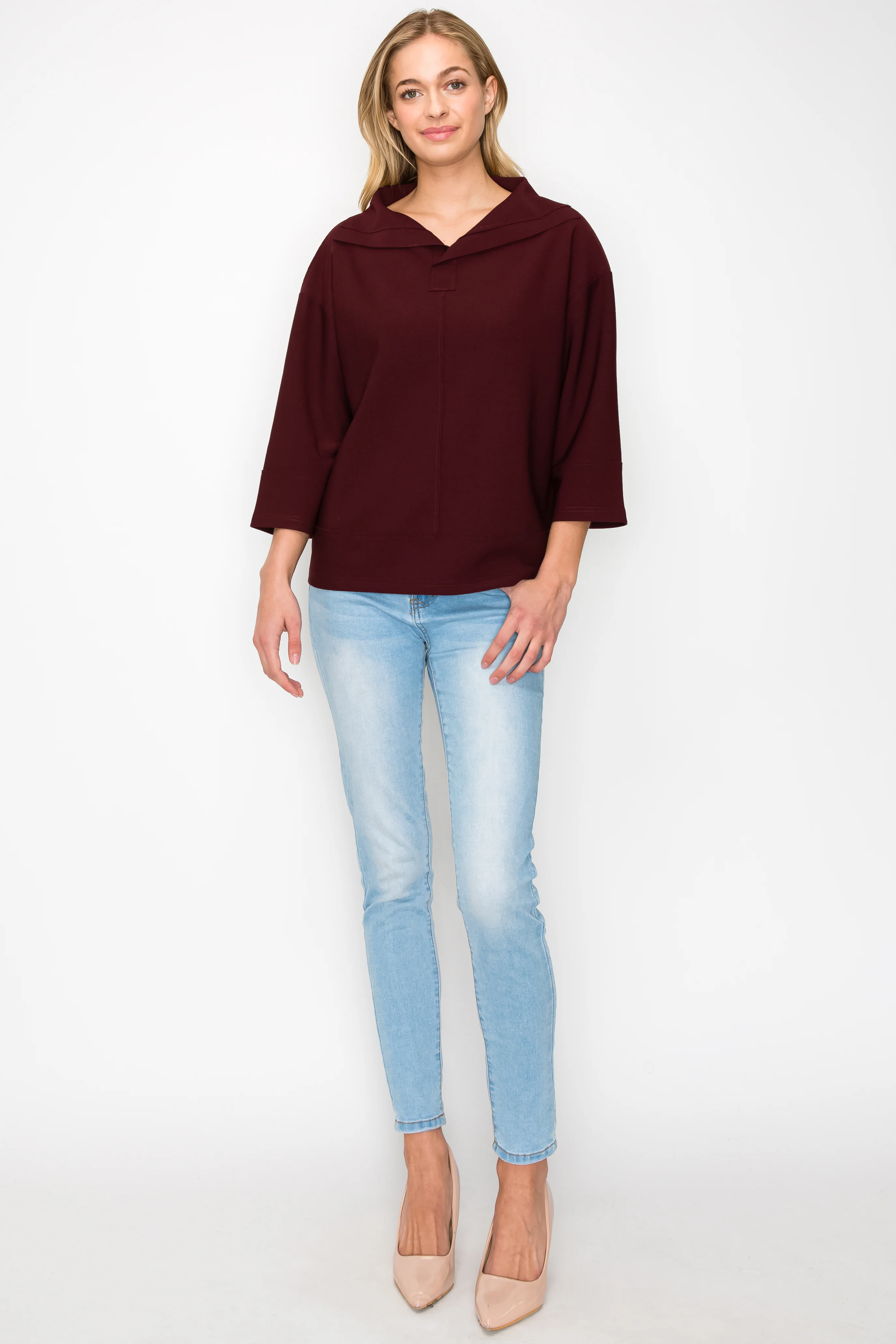 Kourtney Stretch Crepe Knit Top - Image 21