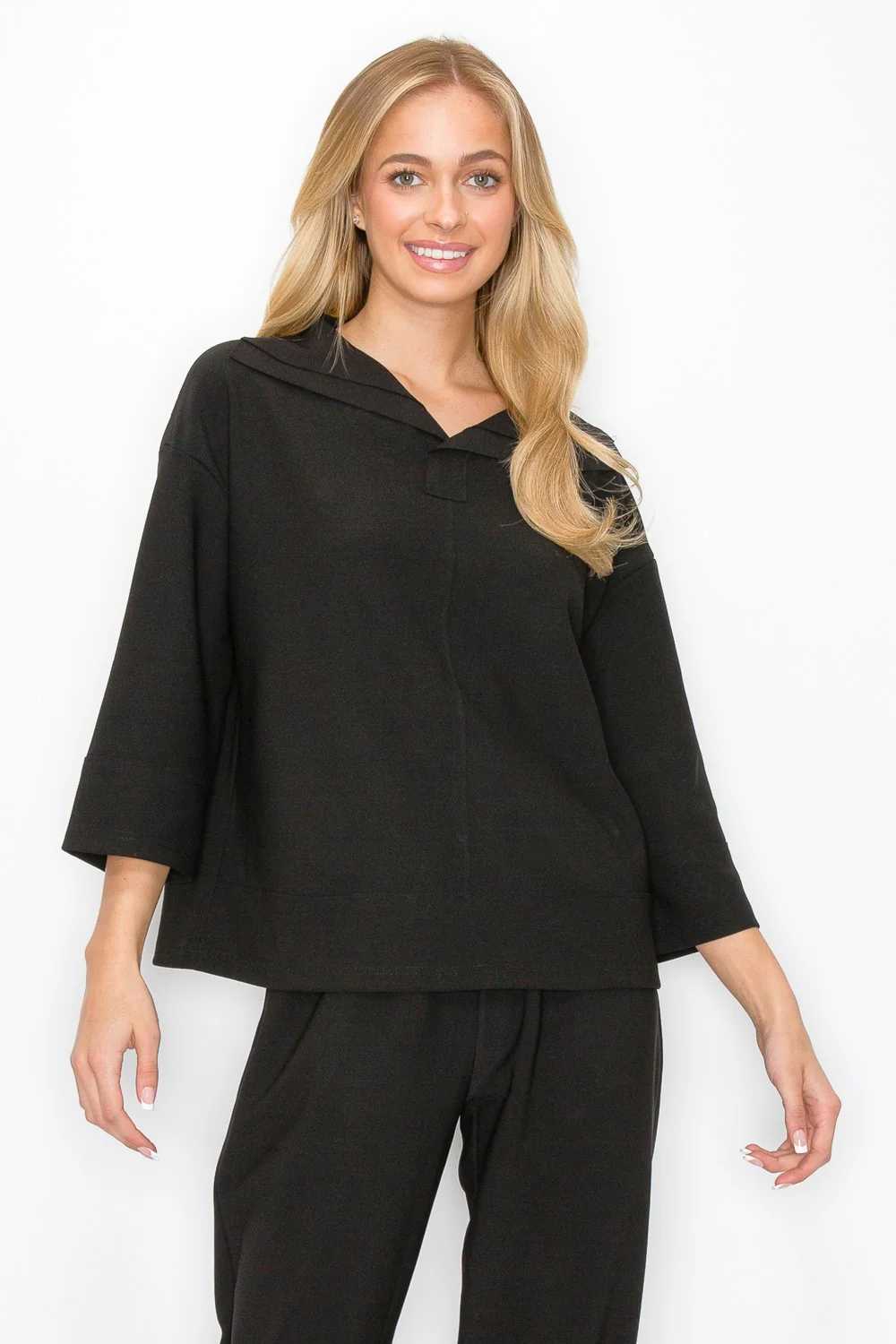 Kourtney Stretch Crepe Knit Top - Image 25