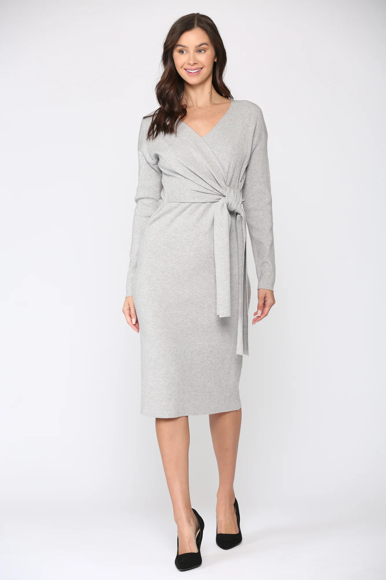 Shay Sweater Wrap Dress - Image 5