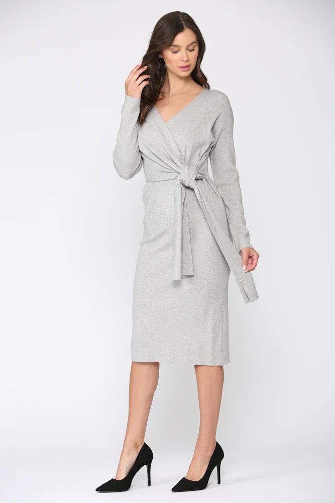 Shay Sweater Wrap Dress - Image 6