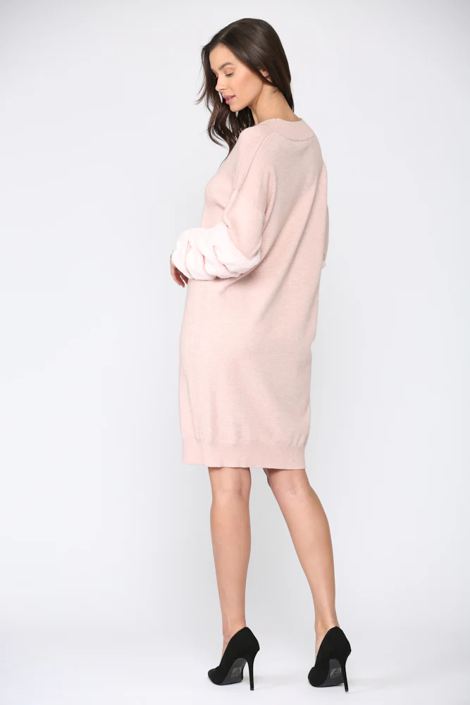 Sonia Sweater Dress with Faux Fur - Image 5