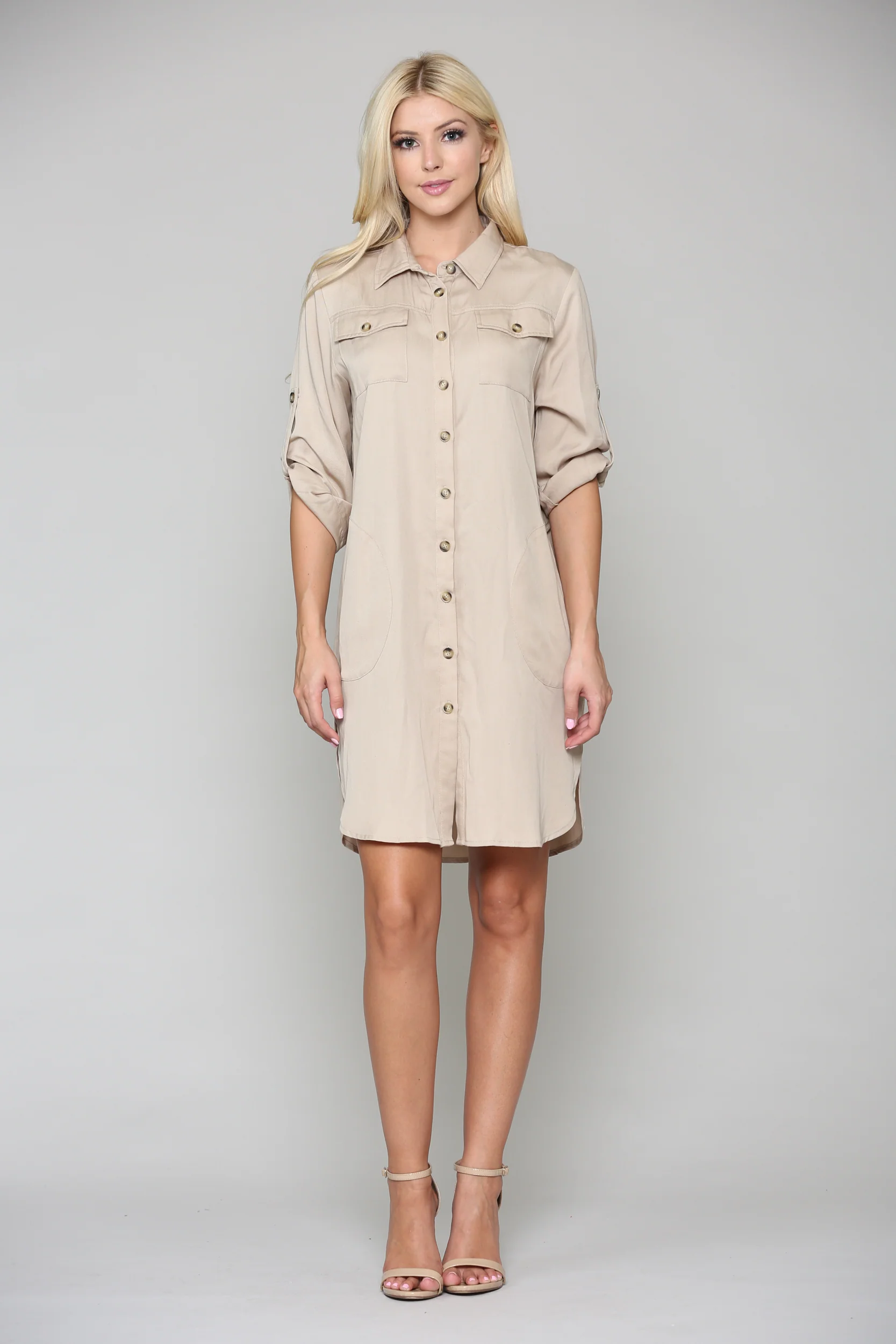 Taylor Tencel Shirt Tunic Dress - Image 13