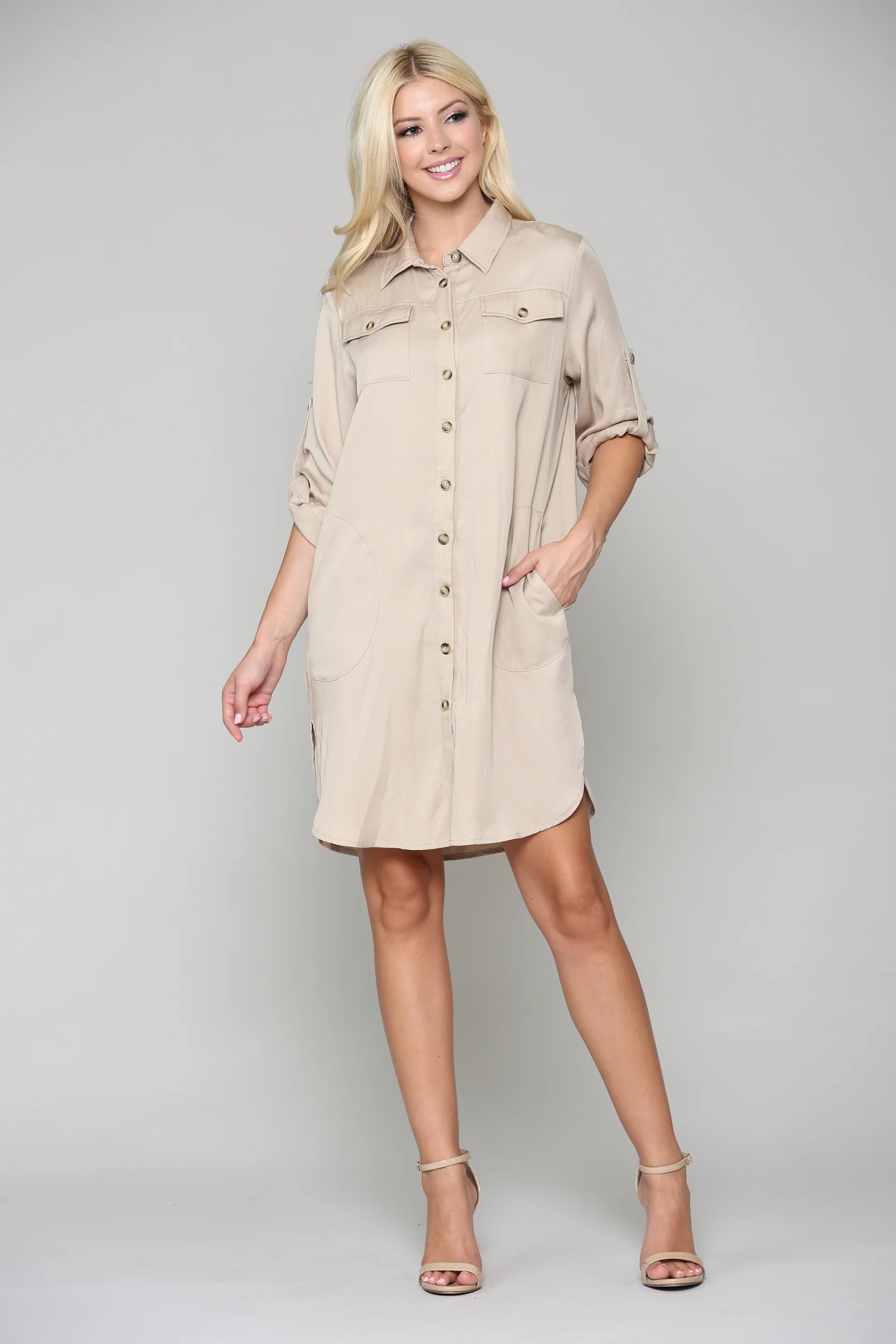 Taylor Tencel Shirt Tunic Dress - Image 5