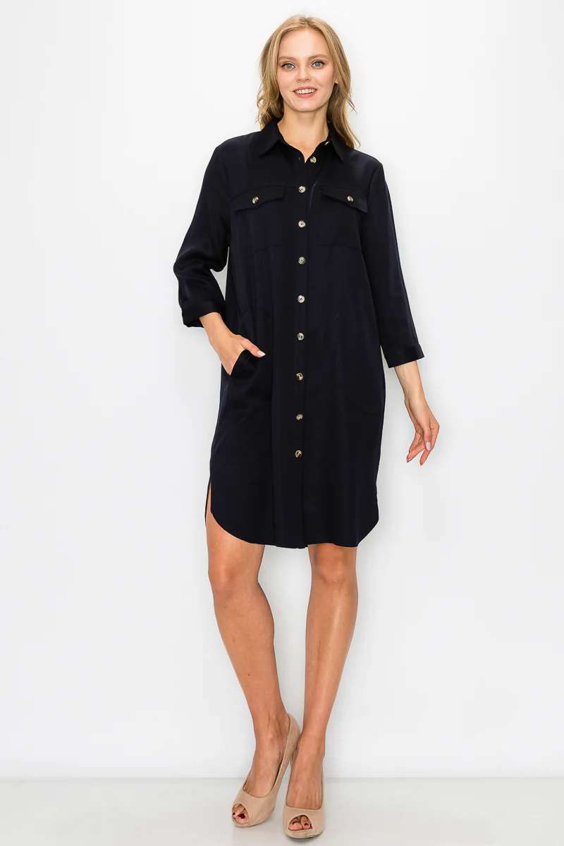 Taylor Tencel Shirt Tunic Dress - Image 6