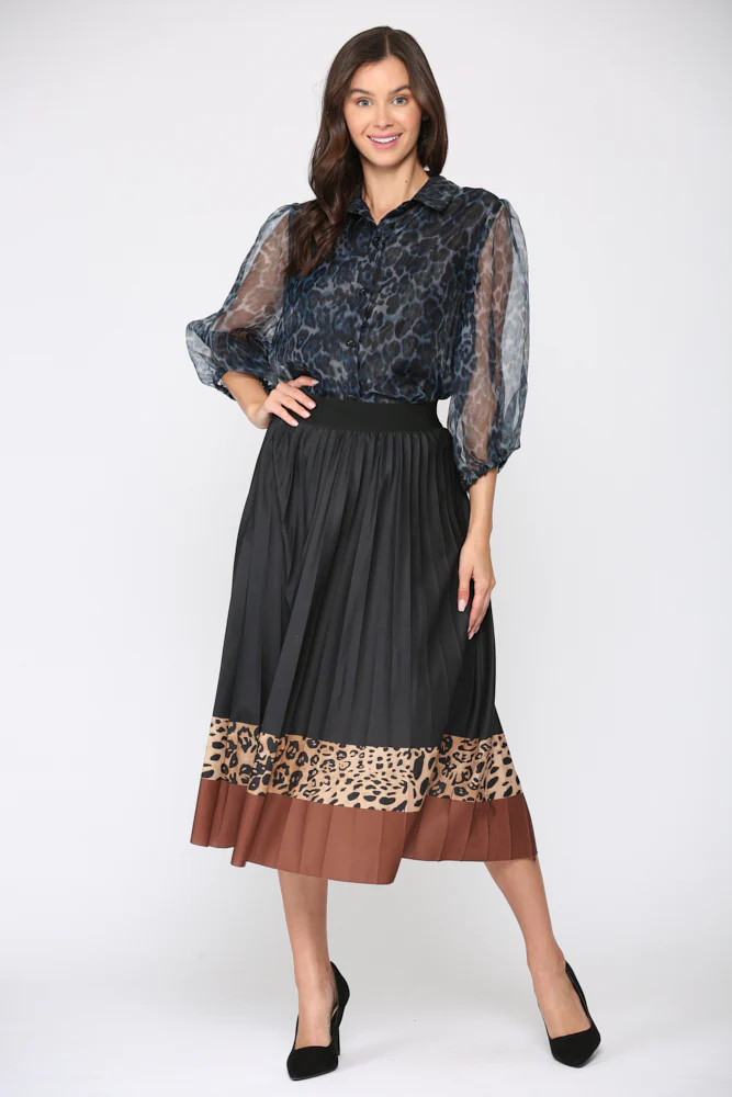 Wenda Chiffon Animal Print Top - Image 3