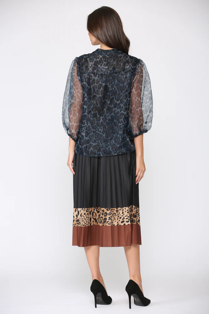 Wenda Chiffon Animal Print Top - Image 4