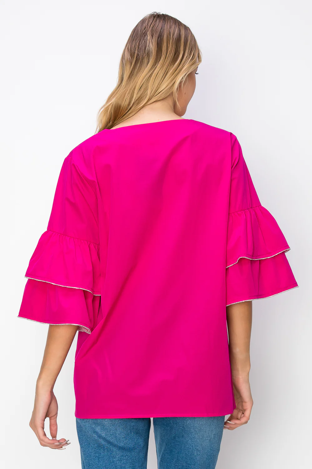 Wesenia Top with Ruffled Trimmed Beading - Image 10