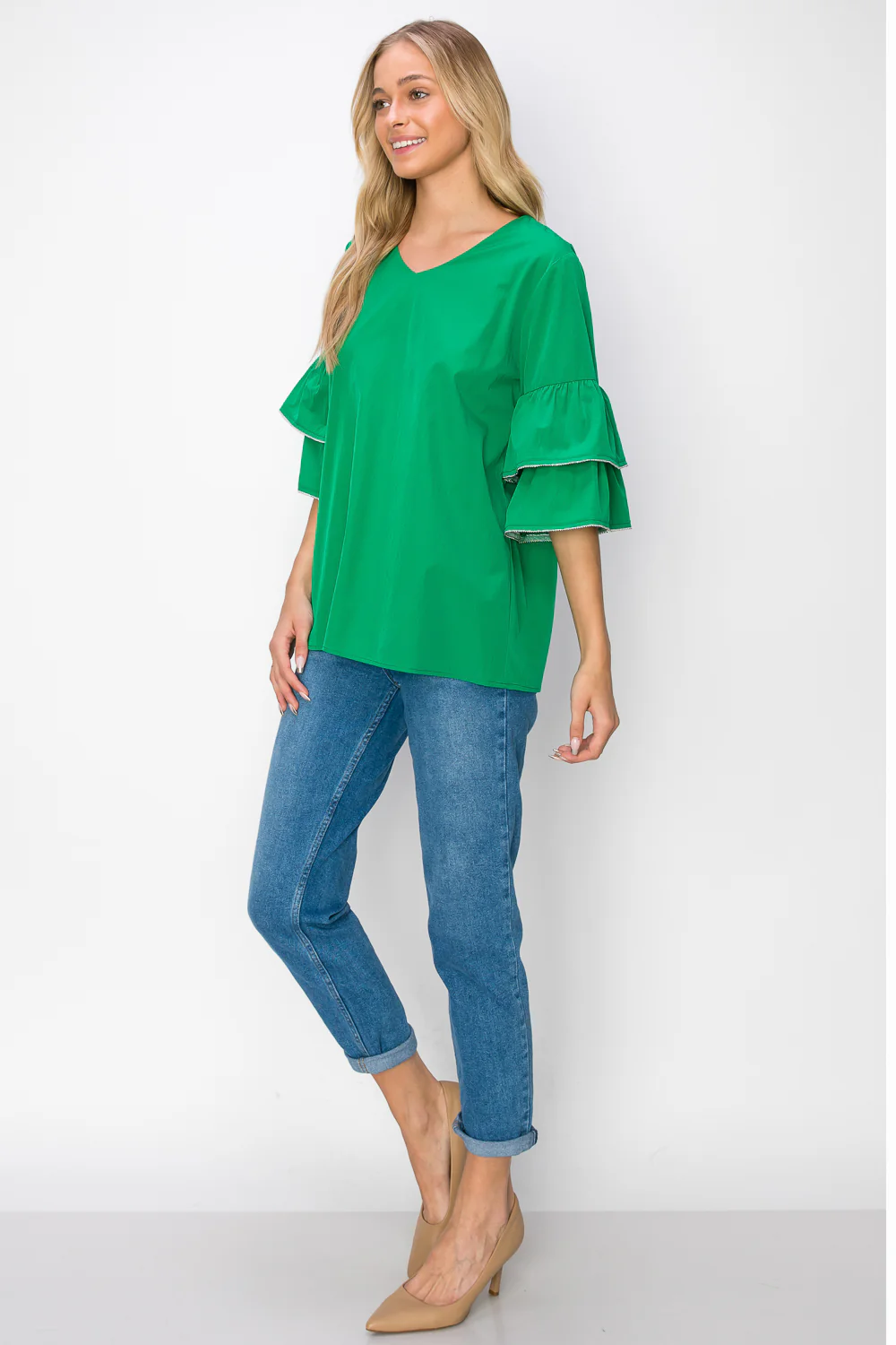 Wesenia Top with Ruffled Trimmed Beading - Image 13