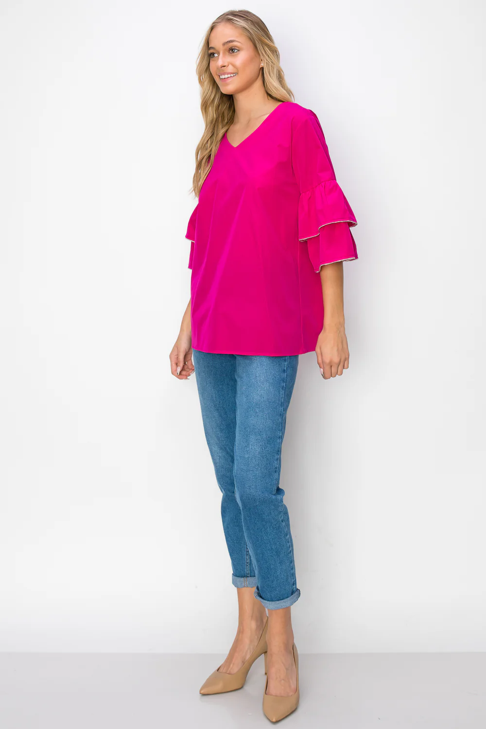 Wesenia Top with Ruffled Trimmed Beading - Image 17