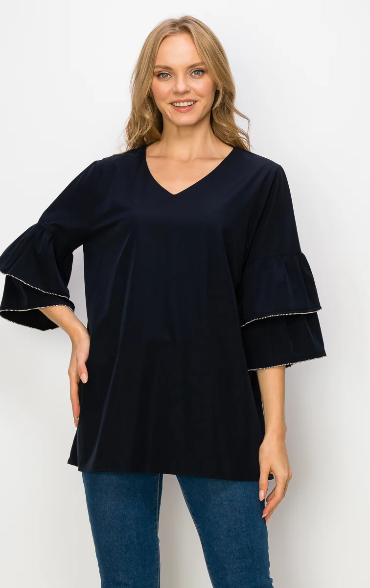 Wesenia Top with Ruffled Trimmed Beading - Image 19