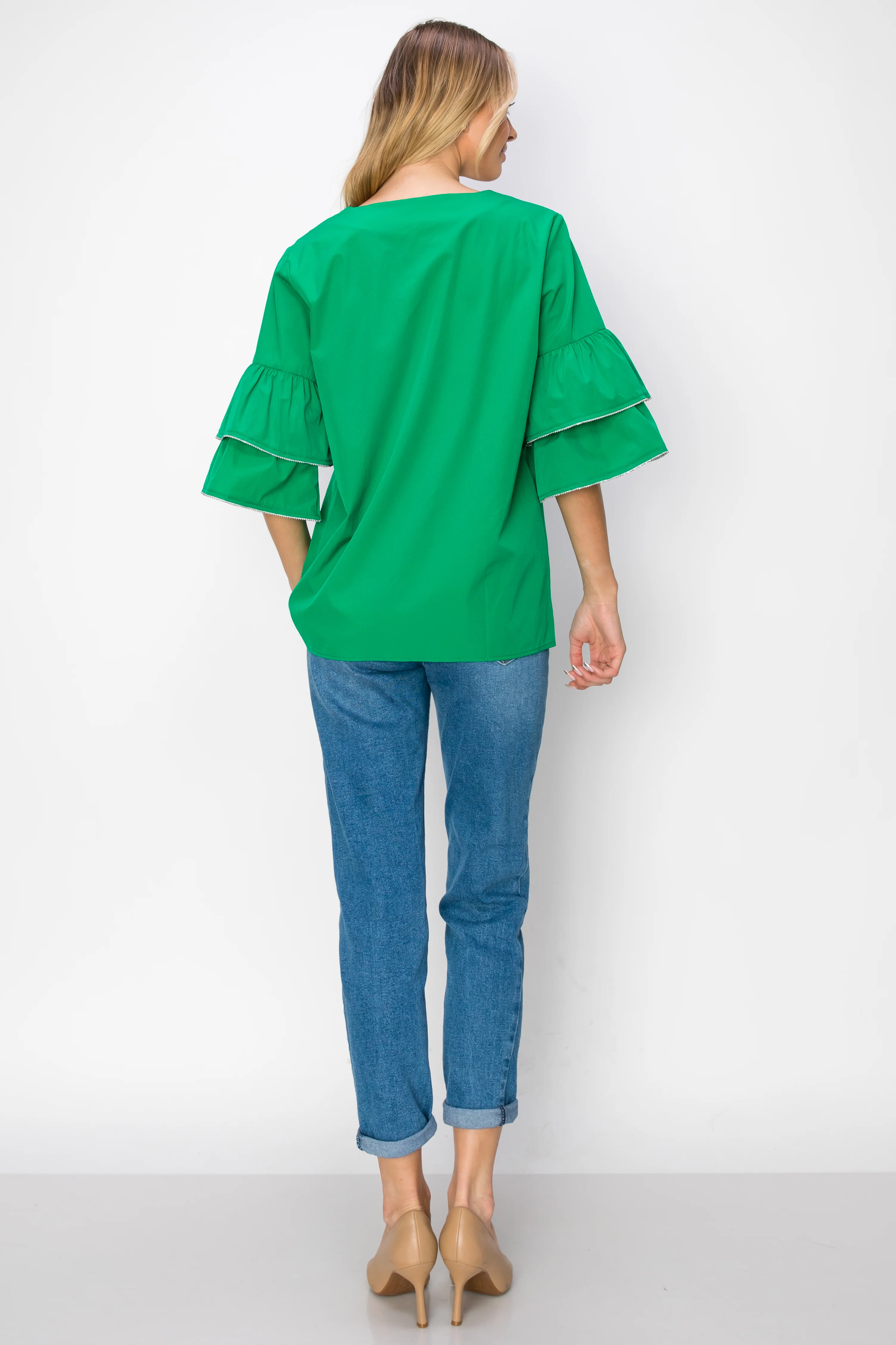 Wesenia Top with Ruffled Trimmed Beading - Image 21