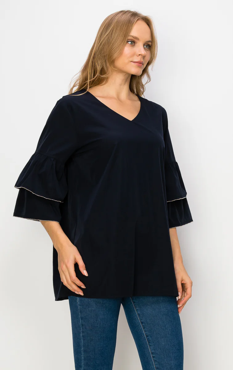 Wesenia Top with Ruffled Trimmed Beading - Image 25