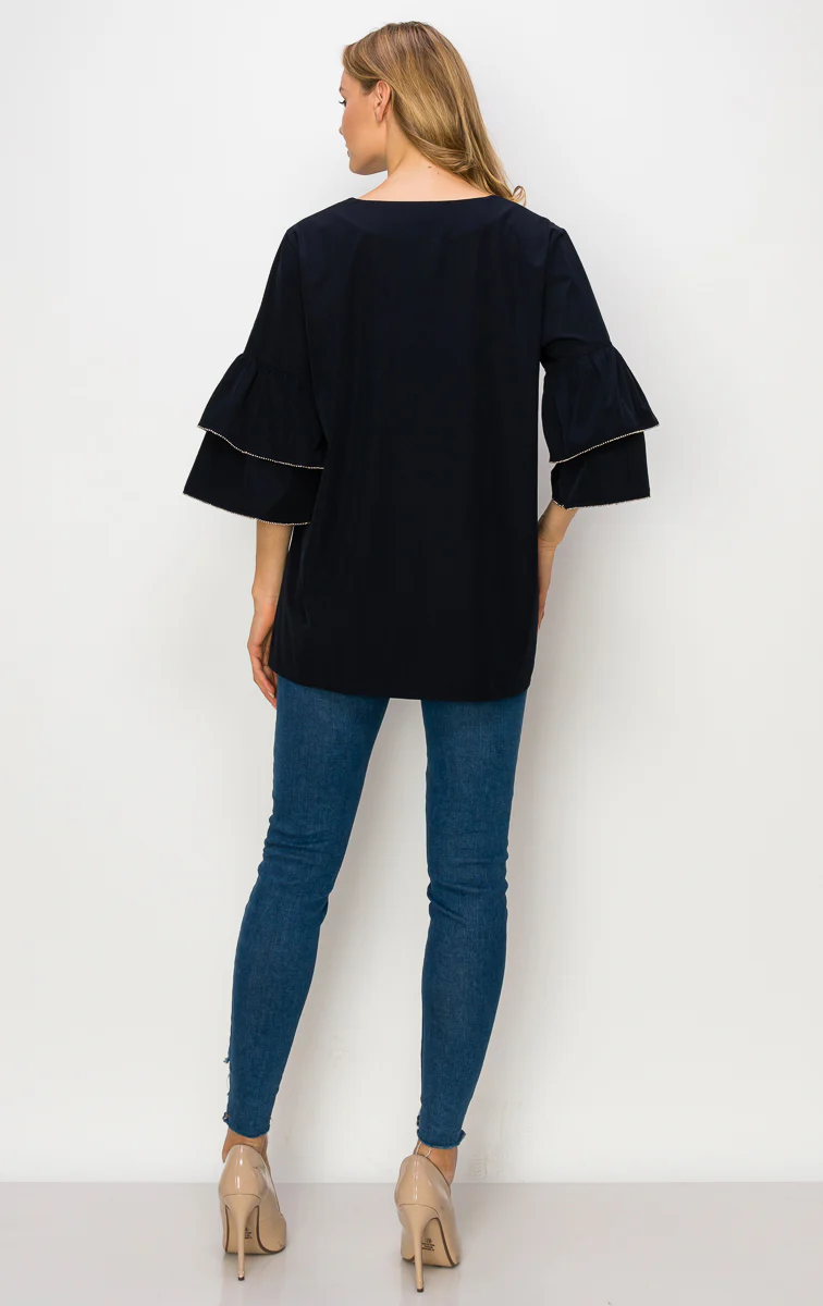 Wesenia Top with Ruffled Trimmed Beading - Image 26