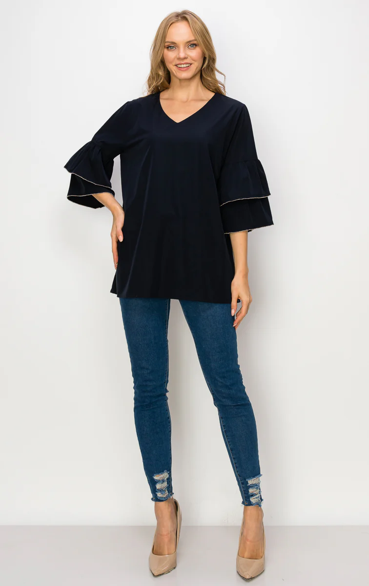 Wesenia Top with Ruffled Trimmed Beading - Image 27