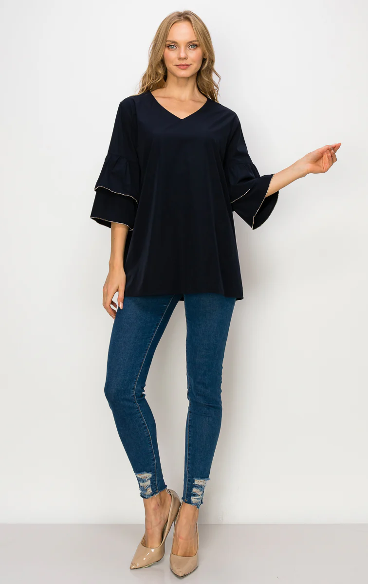 Wesenia Top with Ruffled Trimmed Beading - Image 28