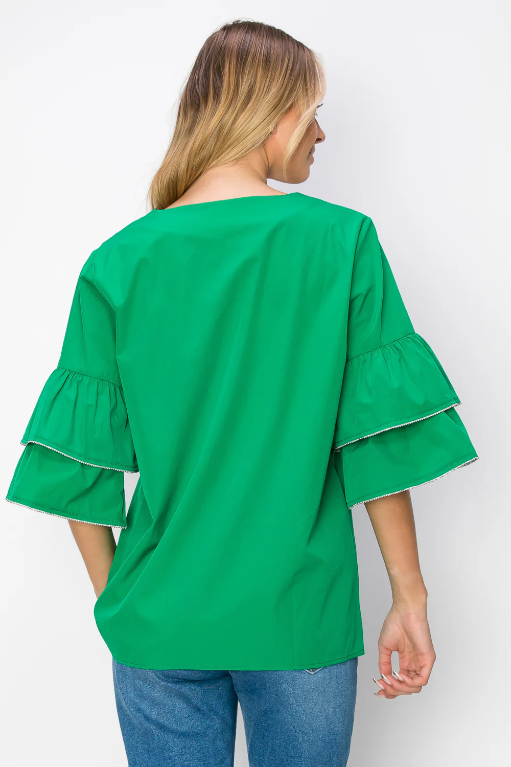 Wesenia Top with Ruffled Trimmed Beading - Image 4