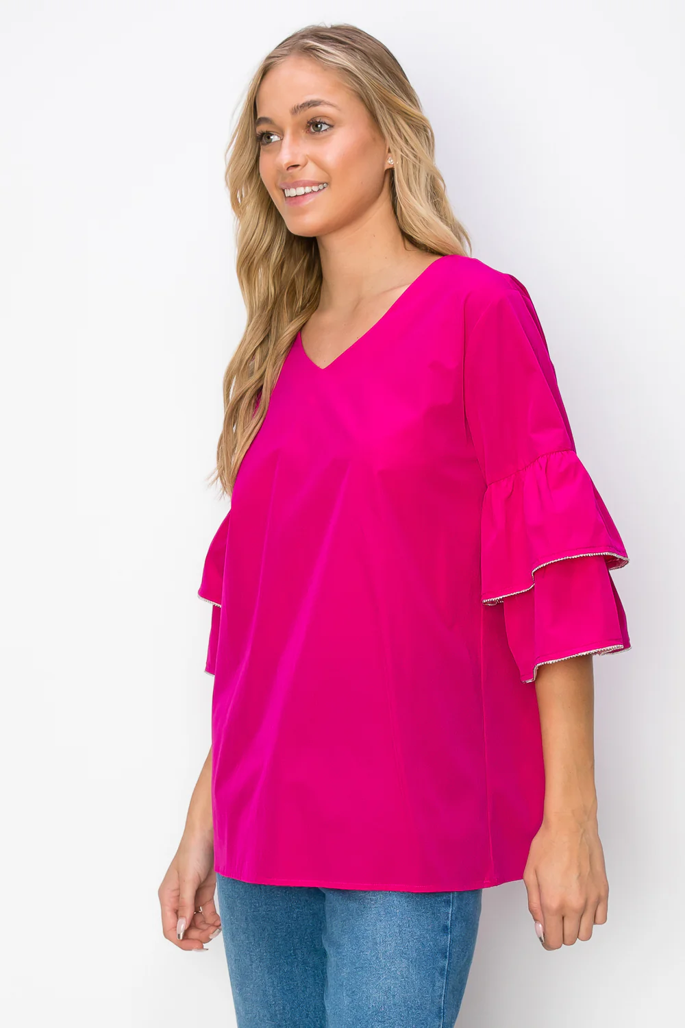 Wesenia Top with Ruffled Trimmed Beading - Image 9