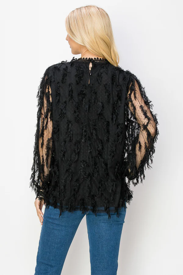 Whitney Woven Feathered Top - Image 6