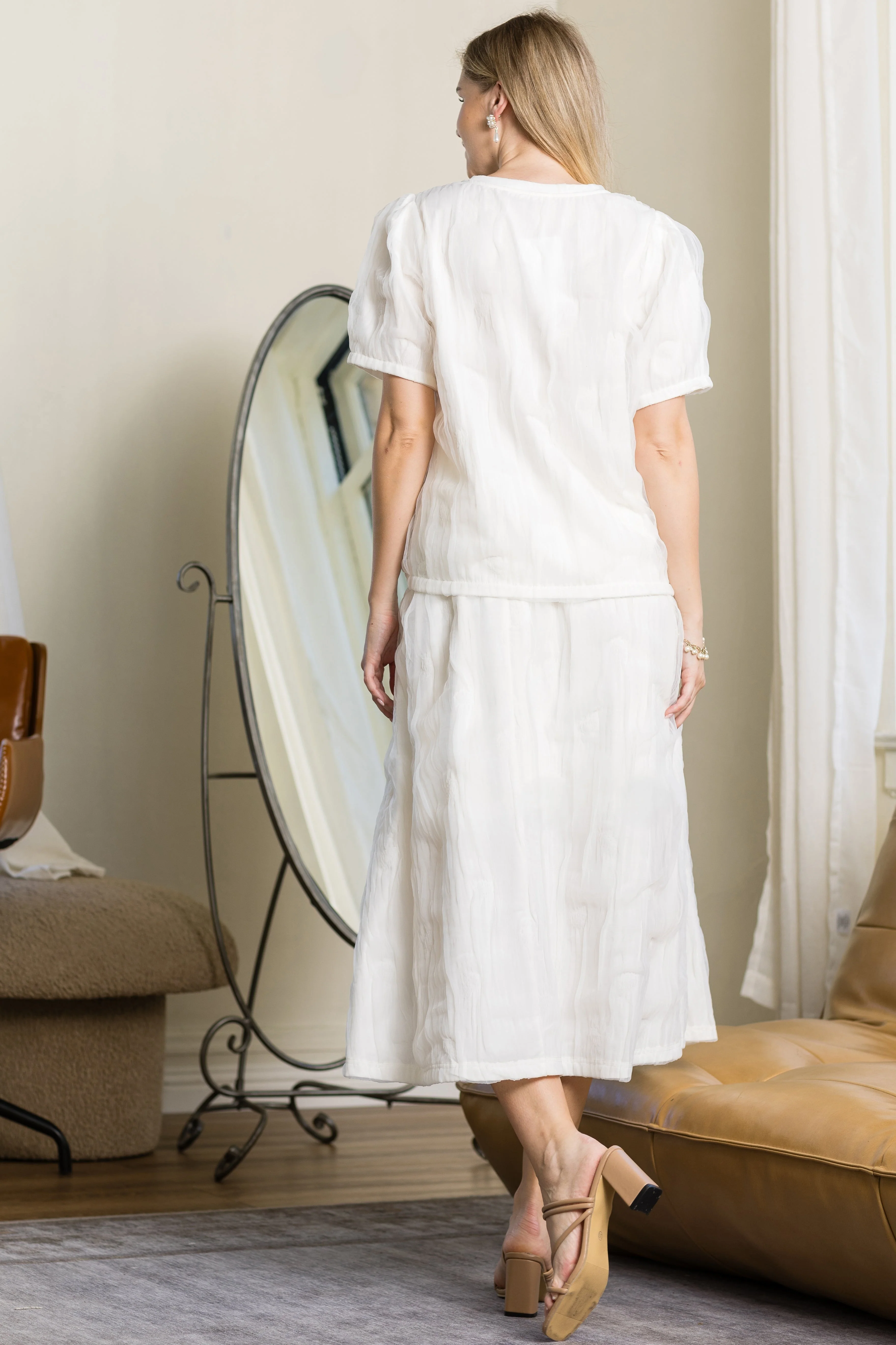 Wilene Crinkled Chiffon Top - Image 6