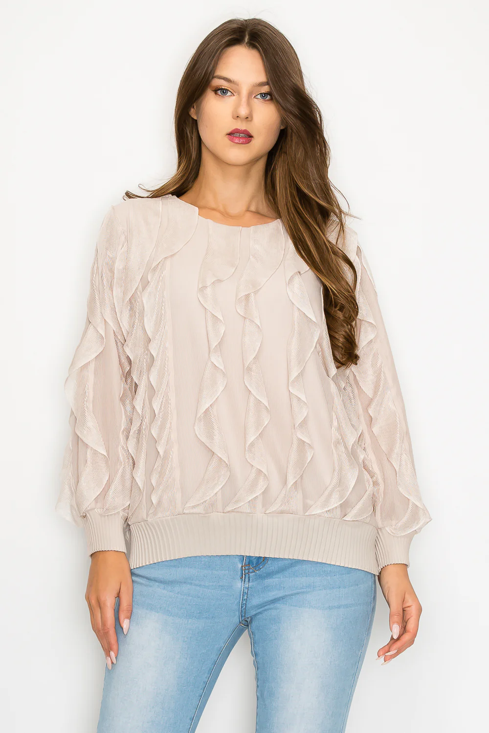 Wynette Woven Ruffled Top - Image 7