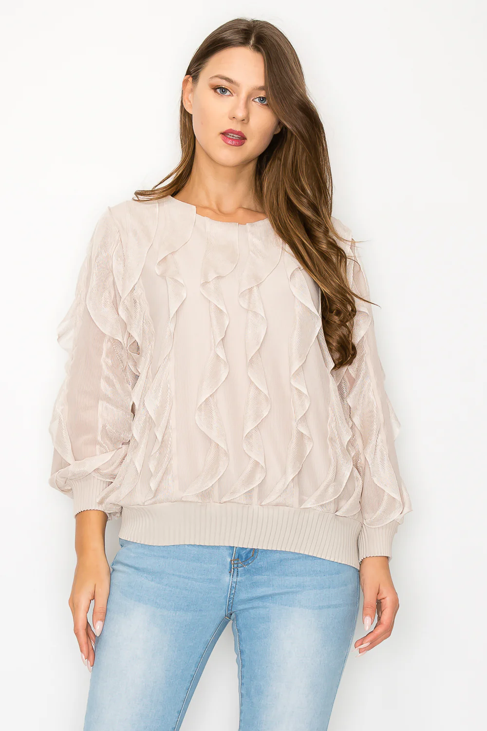 Wynette Woven Ruffled Top - Image 8